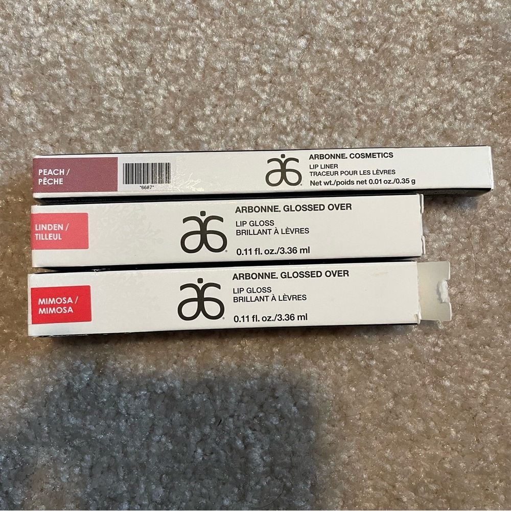 Arbonne - lip glosssses and lip liner